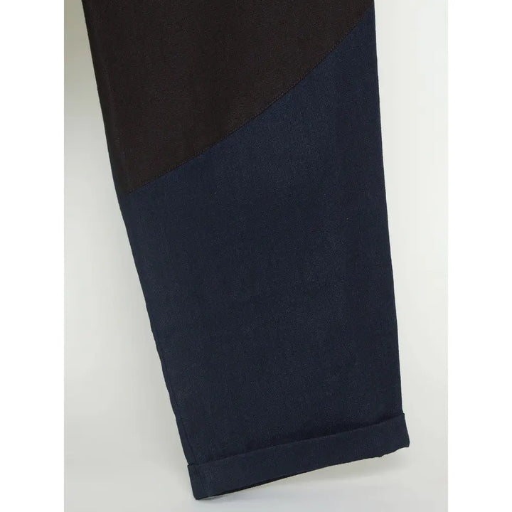 The Baby Trunk Unisex Comfy Patch Pants - Navy and Coffee