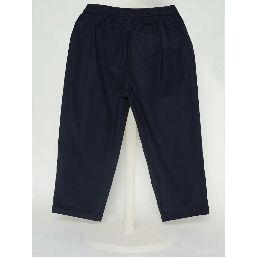 The Baby Trunk Unisex Comfy Patch Pants - Navy and Coffee