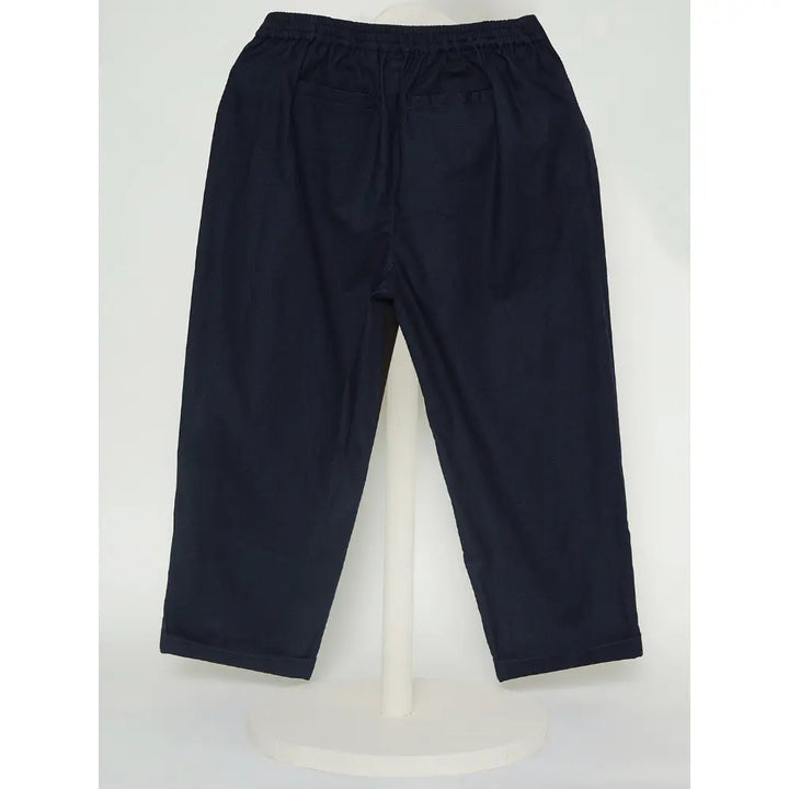 The Baby Trunk Unisex Comfy Patch Pants - Navy and Coffee
