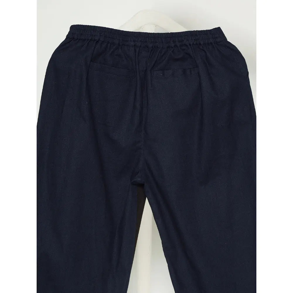The Baby Trunk Unisex Comfy Patch Pants - Navy and Coffee