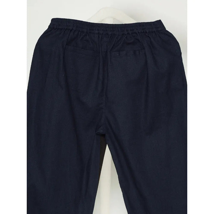 The Baby Trunk Unisex Comfy Patch Pants - Navy and Coffee