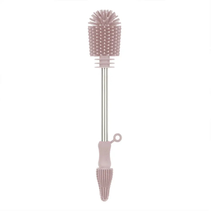 Haakaa Double-Ended Silicone Brush – Dual-Sided Cleaning for Bottles &amp; Teats – Blush