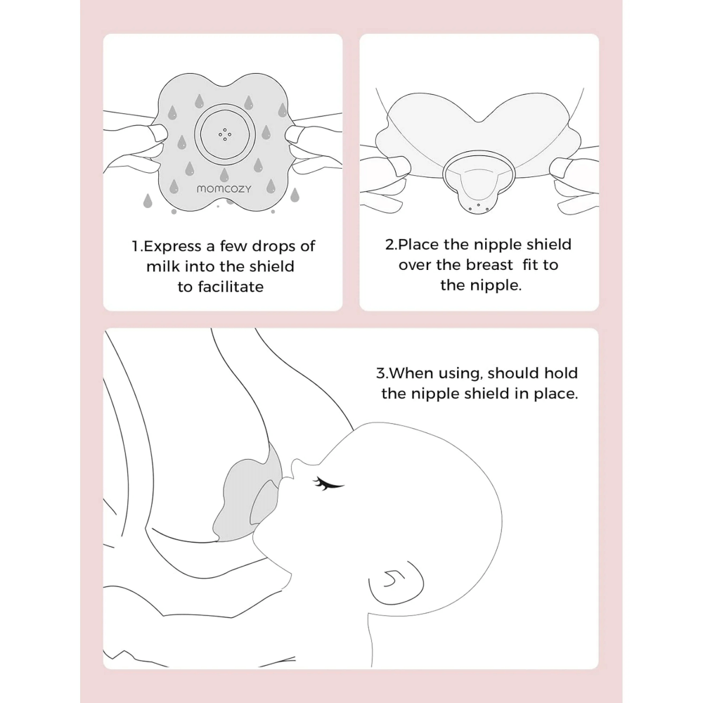 Momcozy Breastfeeding Access Nipple Shields - Transparent