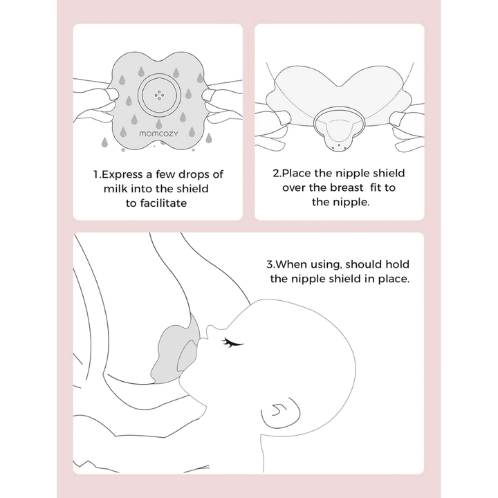 Momcozy Breastfeeding Access Nipple Shields - Transparent