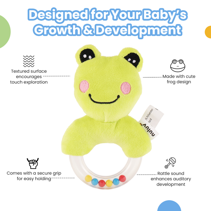 Nuluv Playtime Frog Ring Rattle