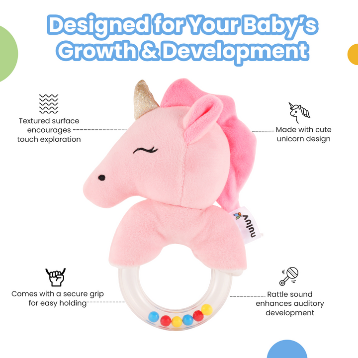 Nuluv Playtime Unicorn Ring Rattle