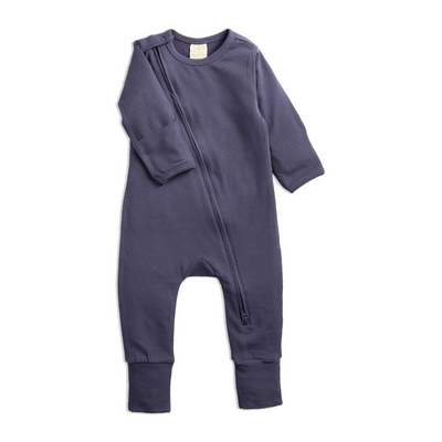 Tiny Twig Long Sleeve Zipsuit - Navy