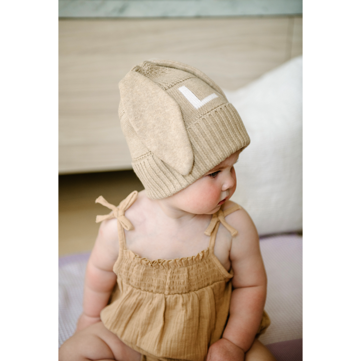 NamelyCo Bunny Beanie - Light Camel