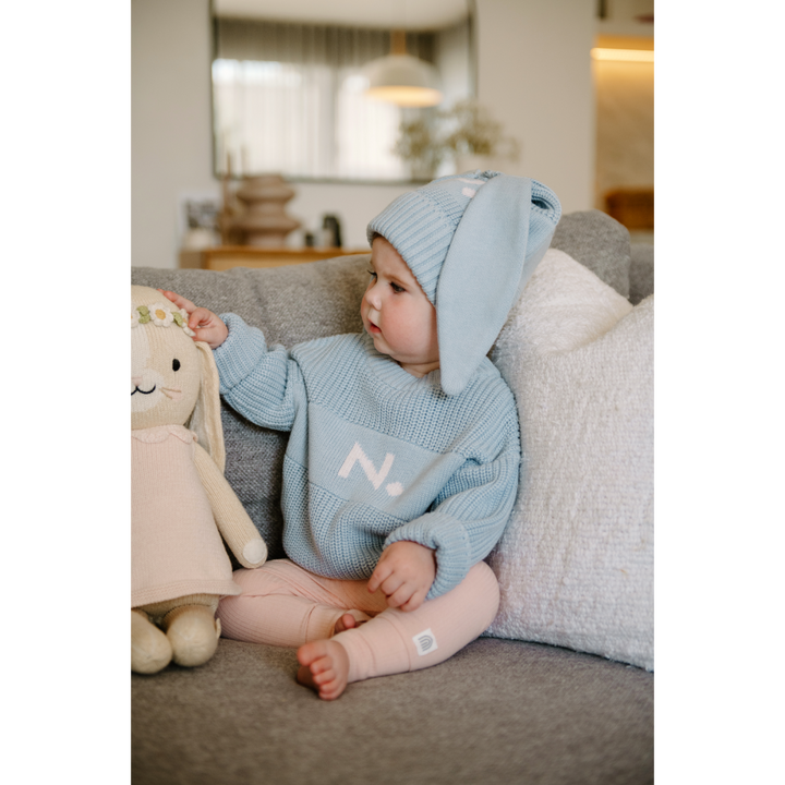 NamelyCo Bunny Beanie - Kentucky Blue