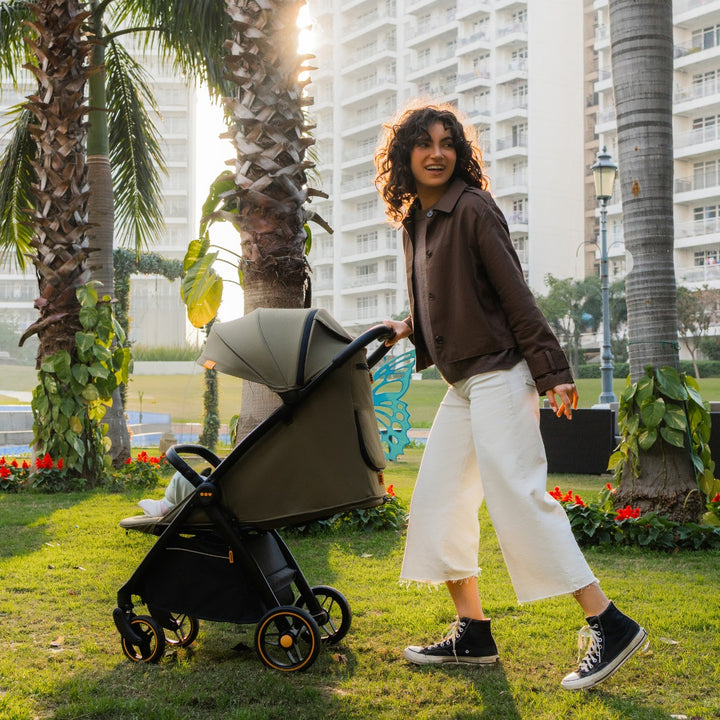 Loopie Hop Stroller - Olive Fern