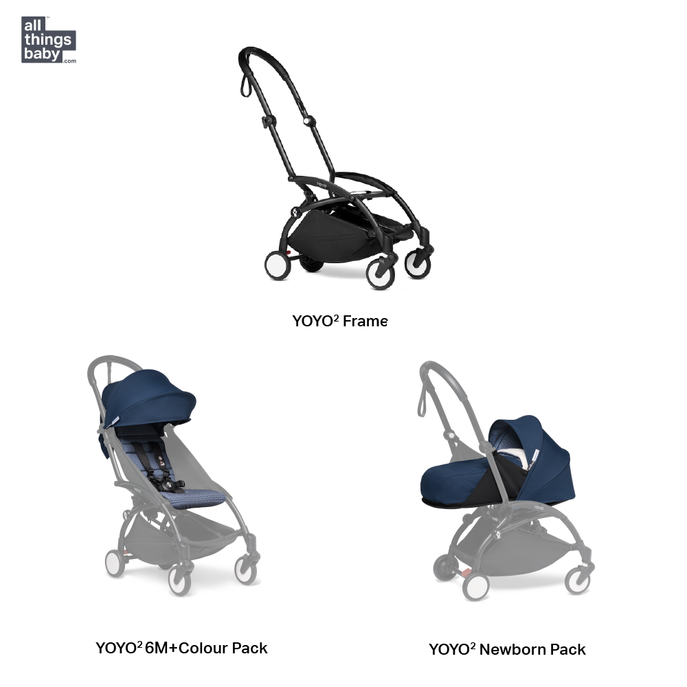 YOYO² Complete Stroller With Newborn Pack- Black Frame