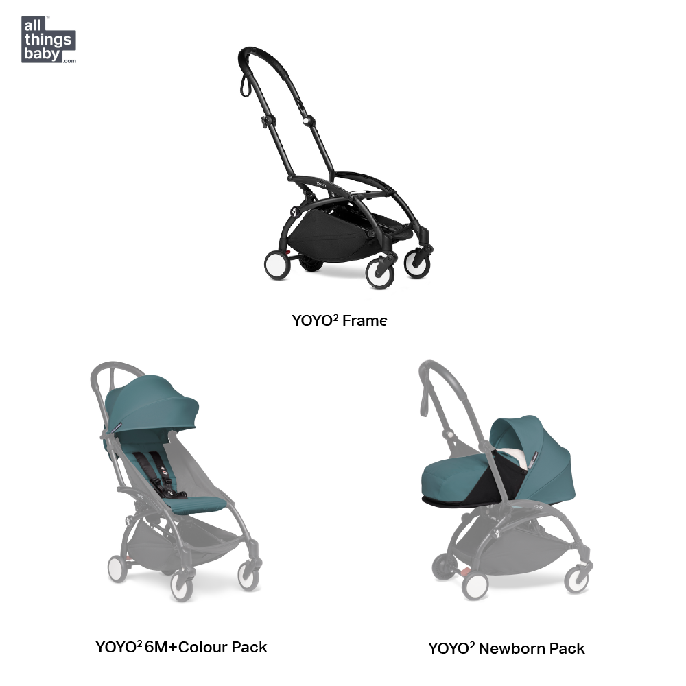 YOYO² Complete Stroller With Newborn Pack- Black Frame