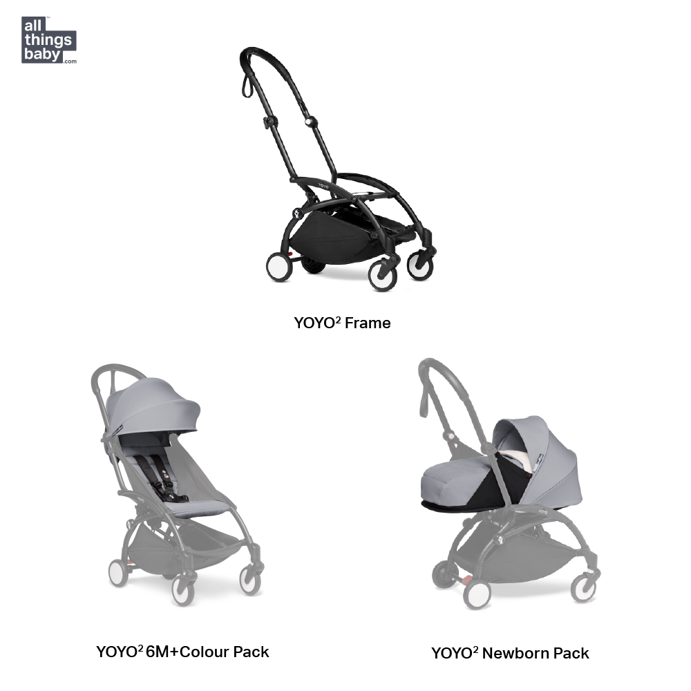 YOYO² Complete Stroller With Newborn Pack- Black Frame