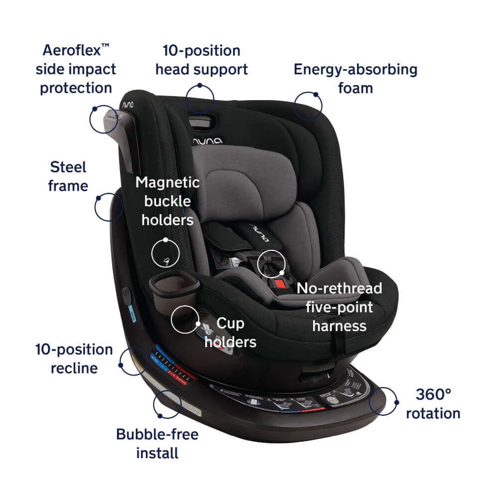 Nuna REVV All - In - One Car Seat - Caviar