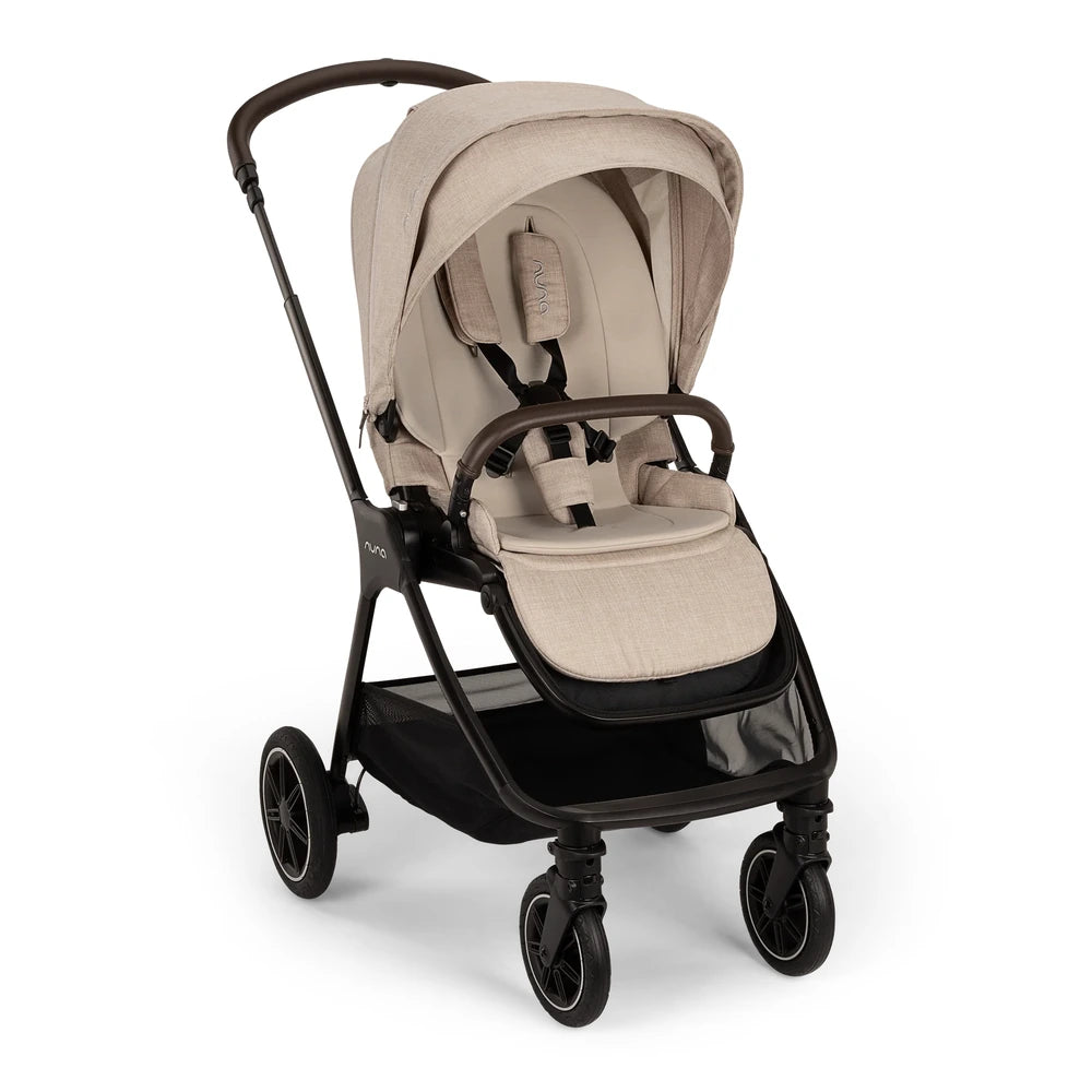 Nuna TRIV Next Reversible Seat Stroller with Flat Recline|Height Adjustable Handle Bar|All Terrain|All Wheel Suspension|One Hand Fold|Rain Cover &amp; Post Adaptors|0 to 4Y (Upto 22Kg) - Biscotti