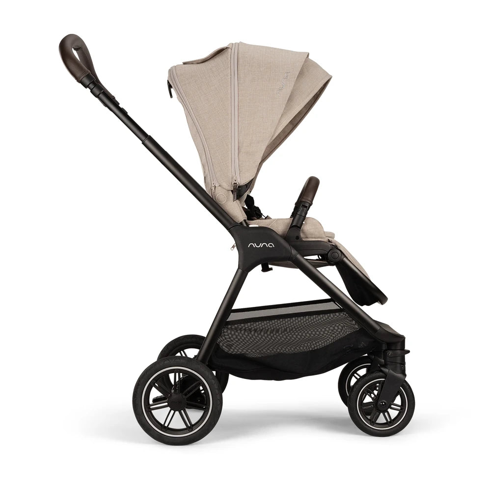 Nuna TRIV Next Reversible Seat Stroller with Flat Recline|Height Adjustable Handle Bar|All Terrain|All Wheel Suspension|One Hand Fold|Rain Cover &amp; Post Adaptors|0 to 4Y (Upto 22Kg) - Biscotti