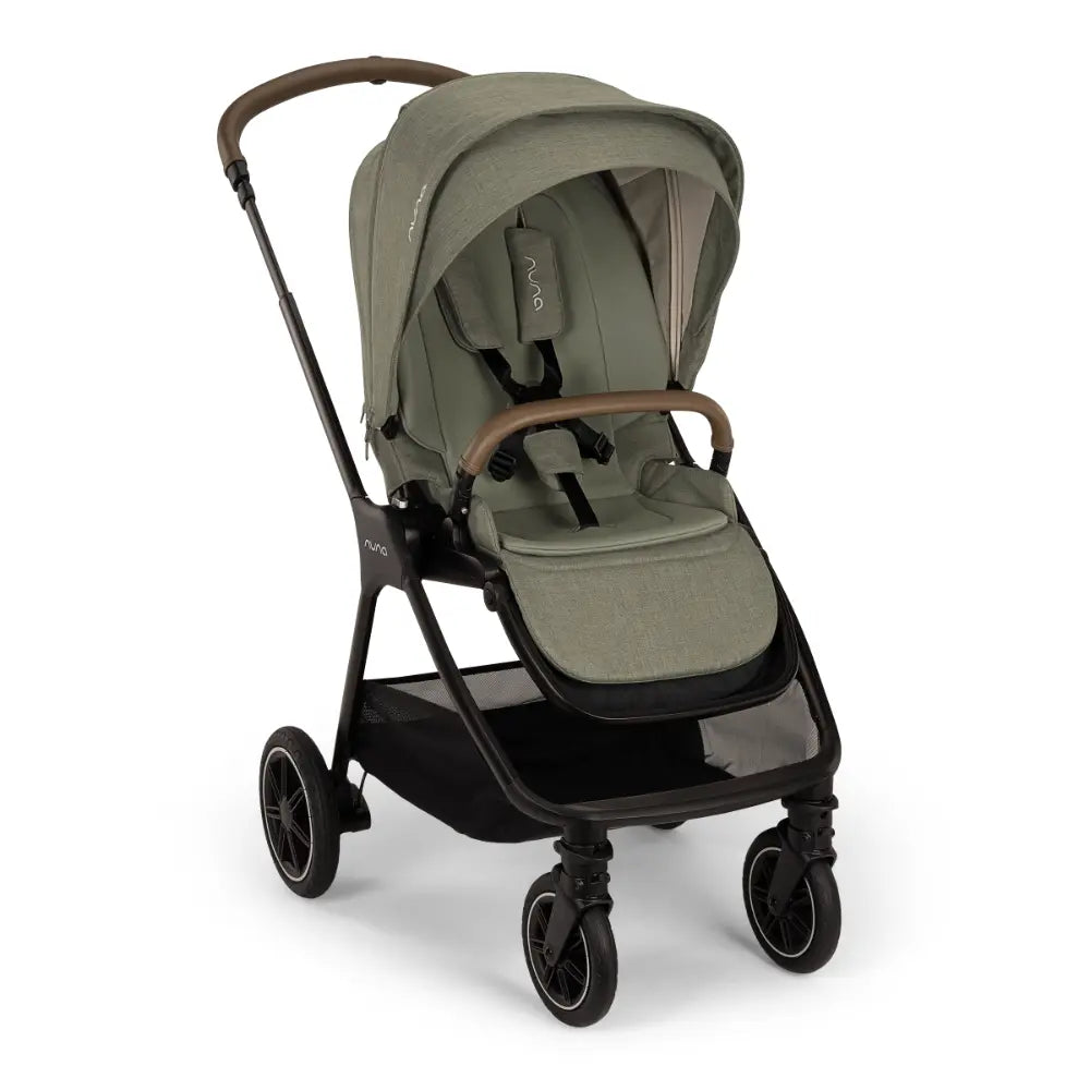 Nuna TRIV Next Reversible Seat Stroller with Flat Recline|Height Adjustable Handle Bar|All Terrain|All Wheel Suspension|One Hand Fold|Rain Cover &amp; Post Adaptors|0 to 4Y (Upto 22Kg) - Pine