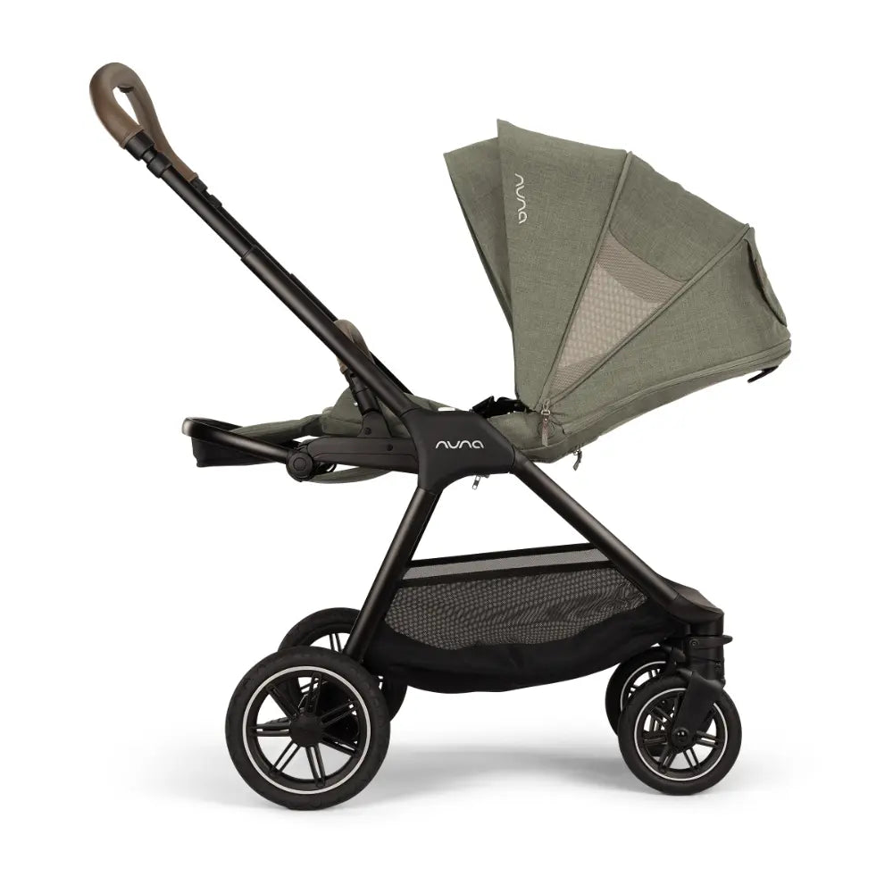 Nuna TRIV Next Reversible Seat Stroller with Flat Recline|Height Adjustable Handle Bar|All Terrain|All Wheel Suspension|One Hand Fold|Rain Cover &amp; Post Adaptors|0 to 4Y (Upto 22Kg) - Pine