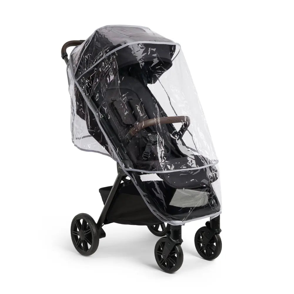 Nuna Trvl Urbn Cabin Friendly Stroller-Lightweight-Compact-One Hand Fold-Extendable Canopy-Big Rear Wheel-All Wheel Suspension-0 to 4Y (Upto 22Kg)-Caviar