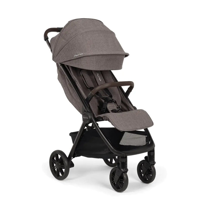 Nuna Trvl Urbn Cabin Friendly Stroller-Lightweight-Compact-One Hand Fold-Extendable Canopy-Big Rear Wheel-All Wheel Suspension-0 to 4Y (Upto 22Kg)-Chestnut