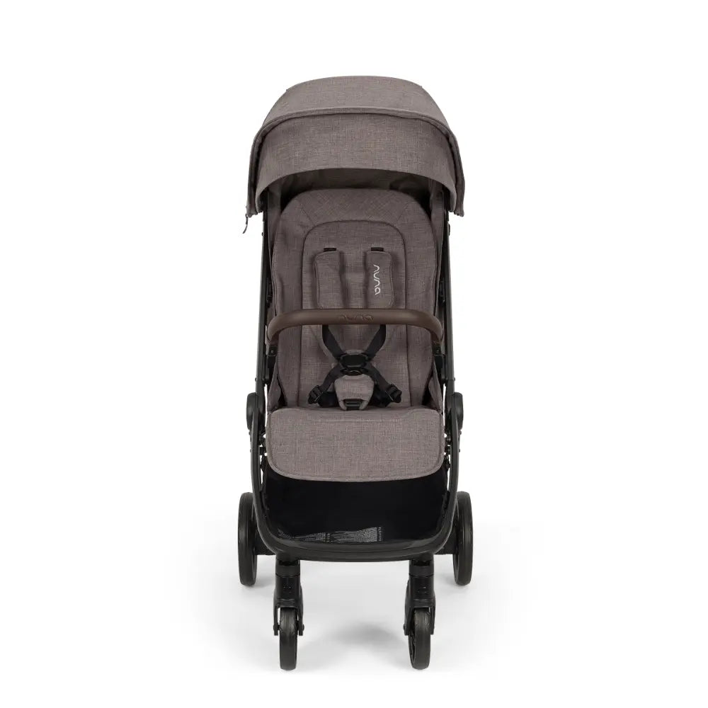 Nuna Trvl Urbn Cabin Friendly Stroller-Lightweight-Compact-One Hand Fold-Extendable Canopy-Big Rear Wheel-All Wheel Suspension-0 to 4Y (Upto 22Kg)-Chestnut