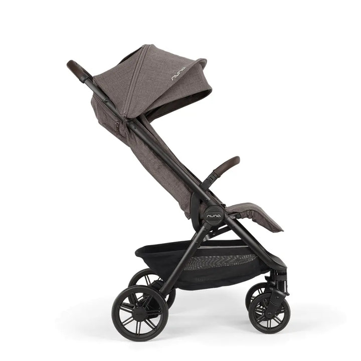 Nuna Trvl Urbn Cabin Friendly Stroller-Lightweight-Compact-One Hand Fold-Extendable Canopy-Big Rear Wheel-All Wheel Suspension-0 to 4Y (Upto 22Kg)-Chestnut