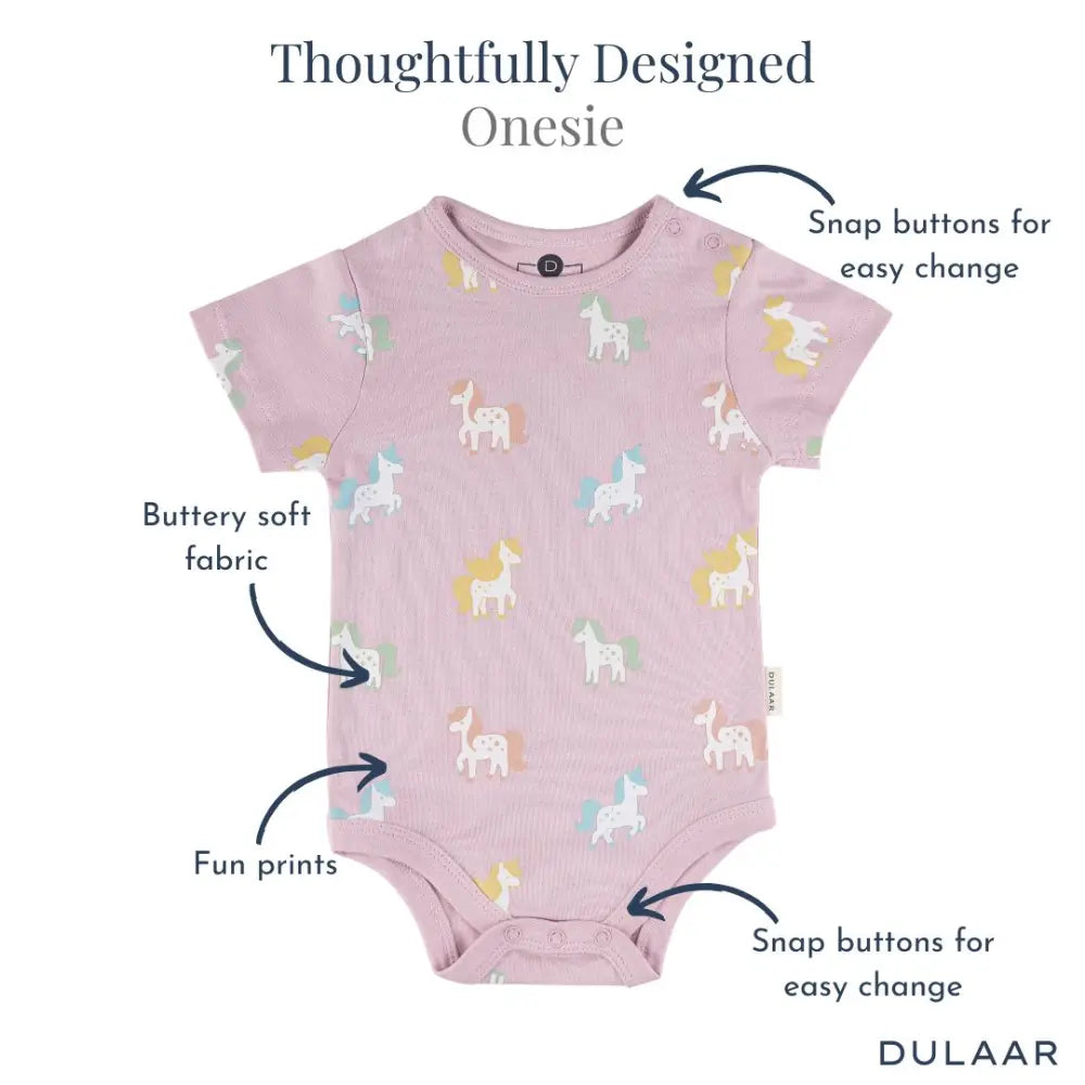 Dulaar Cotton T-shirt Onesie - Wonderland - Set of 3