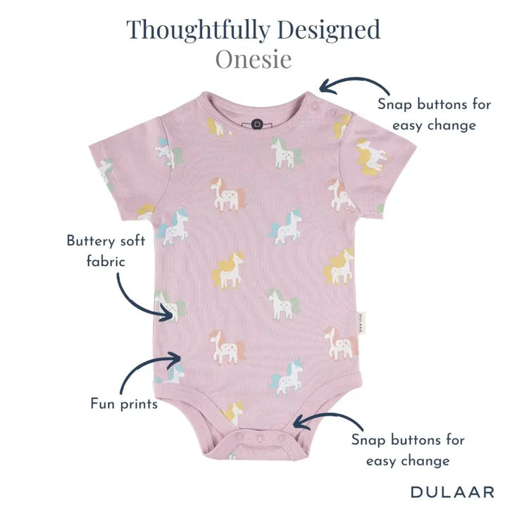 Dulaar Cotton T-shirt Onesie - Wonderland - Set of 3