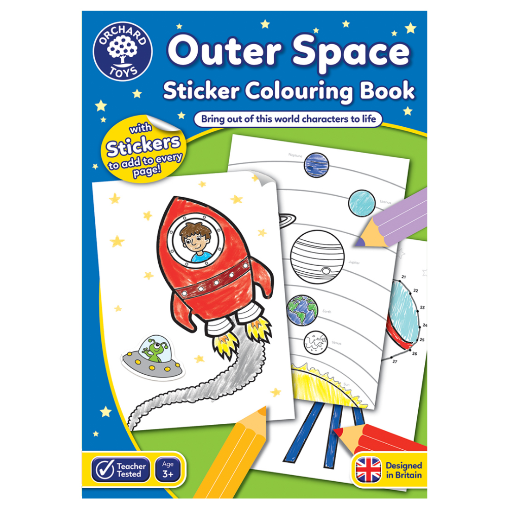 Orchard Toys Outer Space Sticker Colouring Book