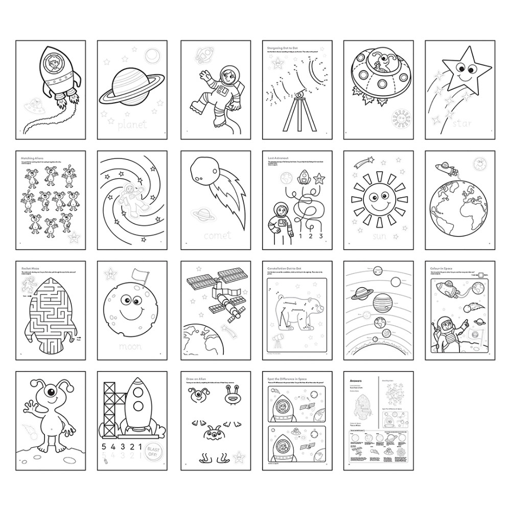 Orchard Toys Outer Space Sticker Colouring Book