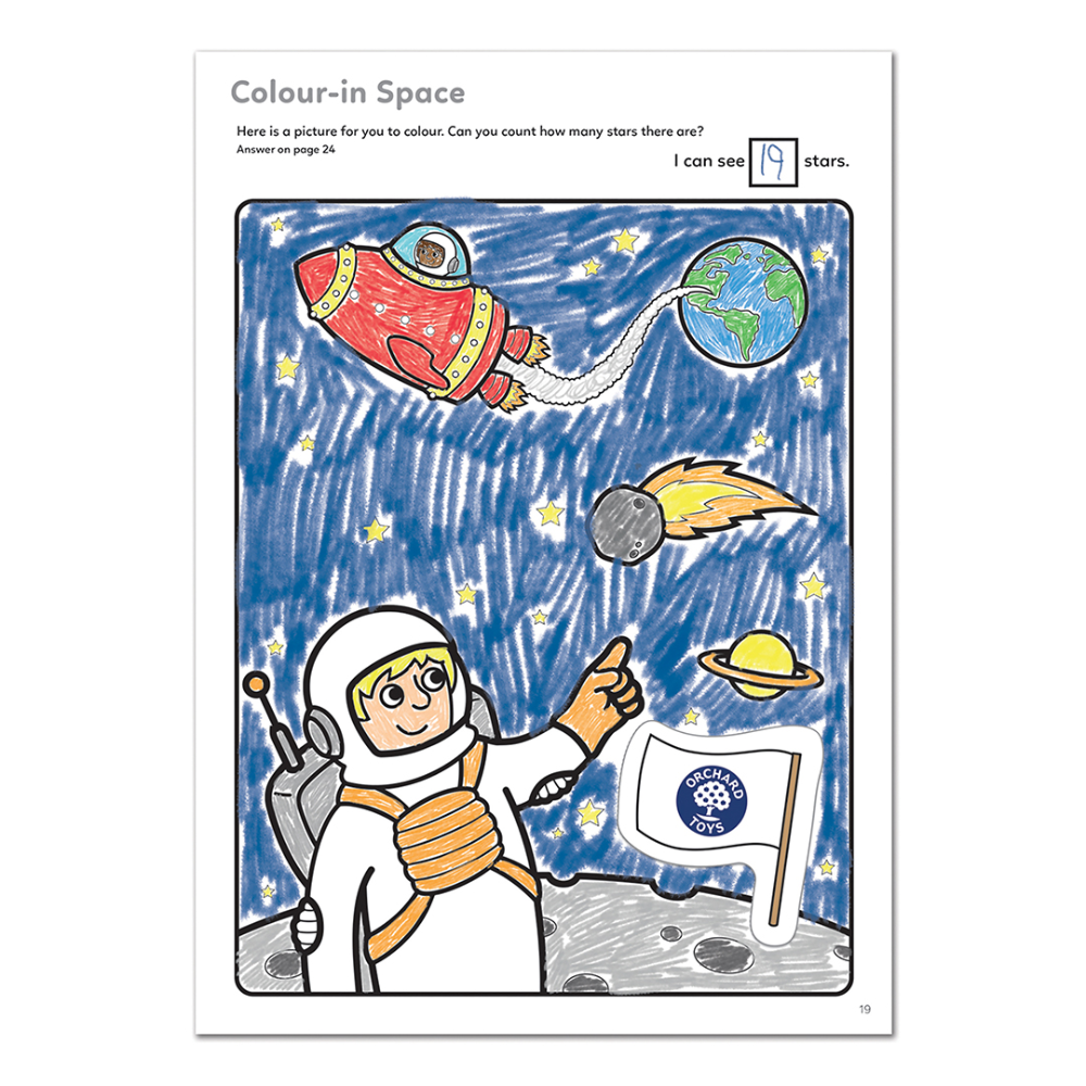 Orchard Toys Outer Space Sticker Colouring Book