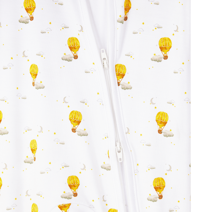 Malabar Baby Onezip Bamboo Romper, Hot Air Balloon