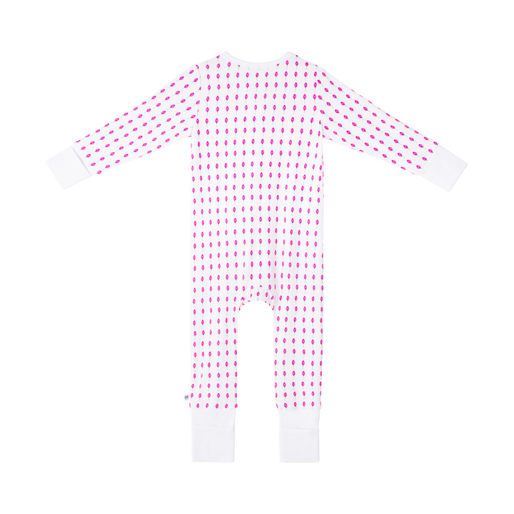 Malabar Baby Onezip Bamboo Romper, Lotus Bud