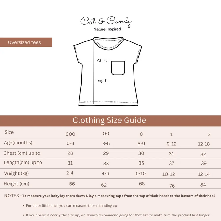 Cot &amp; Candy Baby Organic Muslin Oversized Tees Pack Of 2-Teal Check + Sage Check