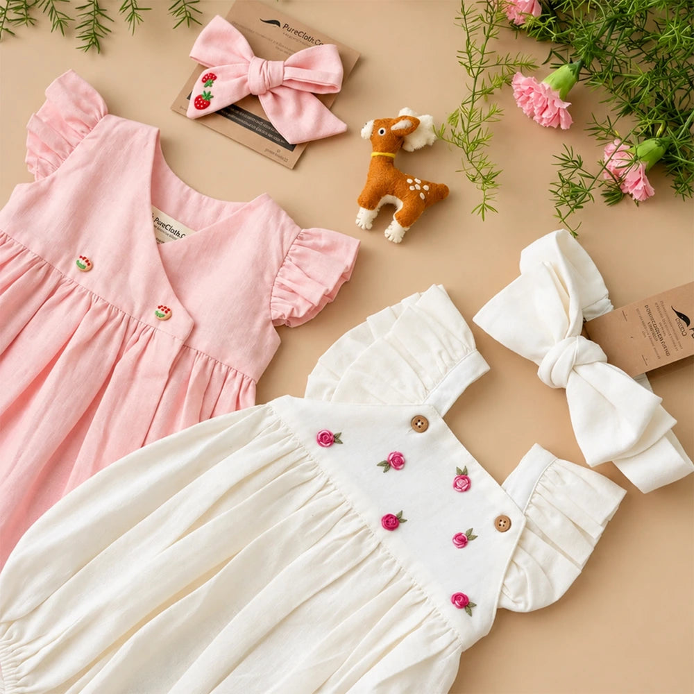 PureCloth.Co Baby Girl Gift Set | Flutters Designer Combo