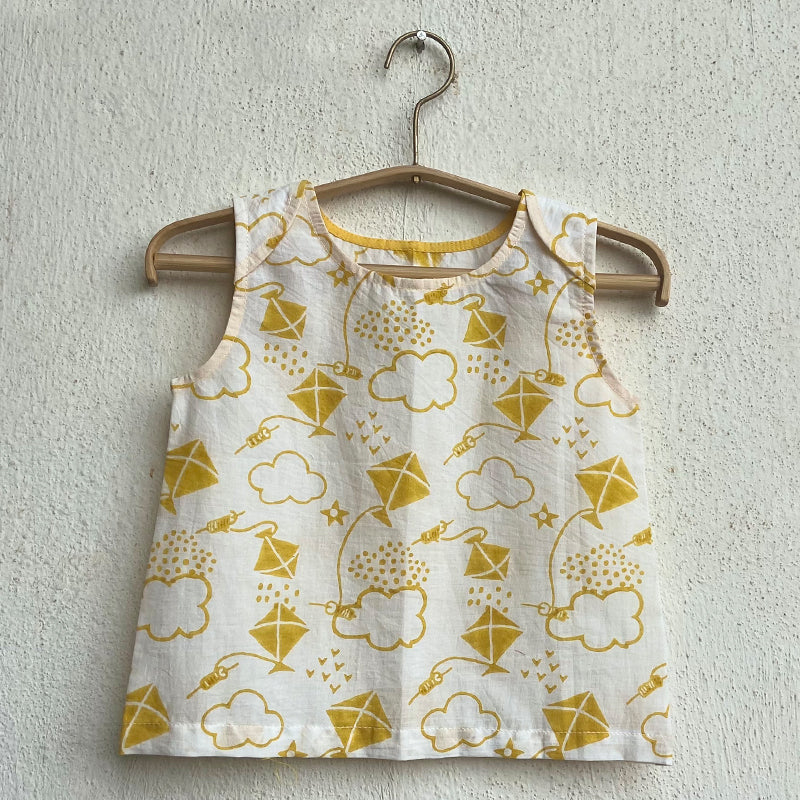 Whitewater Kids Unisex Organic Yellow Jhabla Set