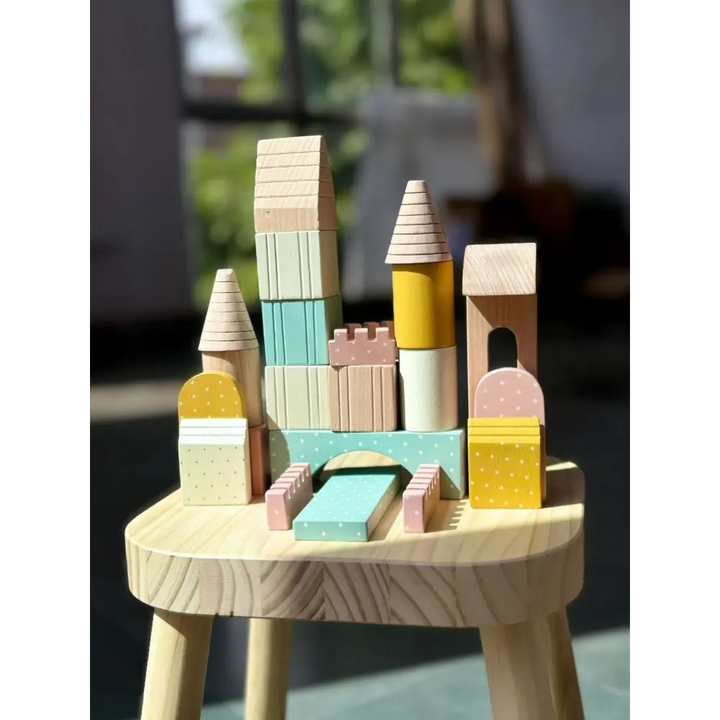 Playbox Wooden Building Blocks Toys Set