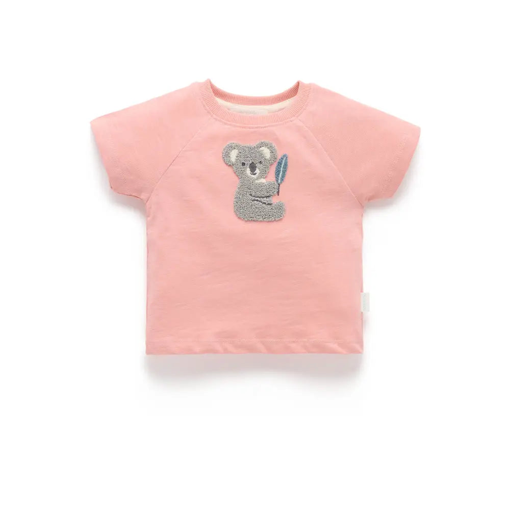 Purebaby Soft Pink Frilly Long Sleeve Swimsuit For Girls - Gingham