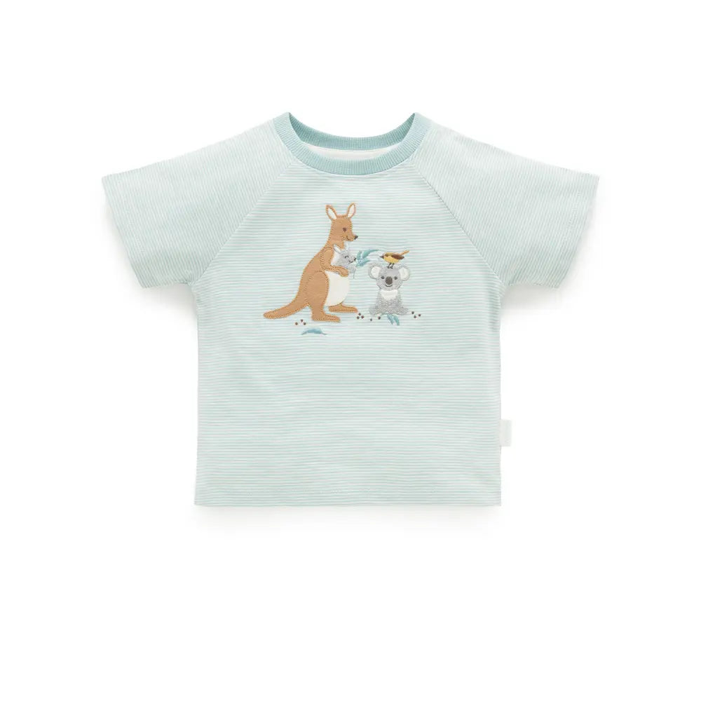 Purebaby Light Blush Organic Cotton Koala Applique Tee