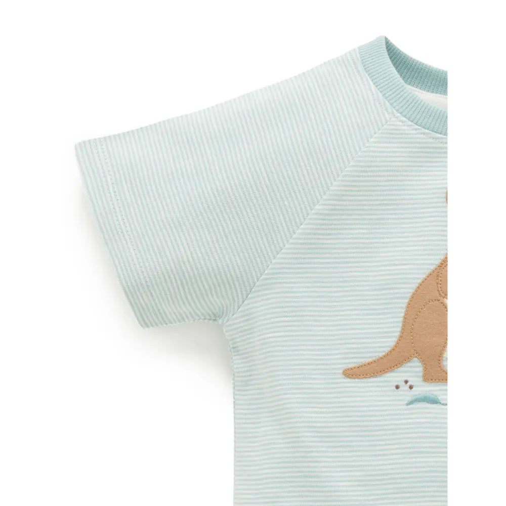 Purebaby Light Blush Organic Cotton Koala Applique Tee