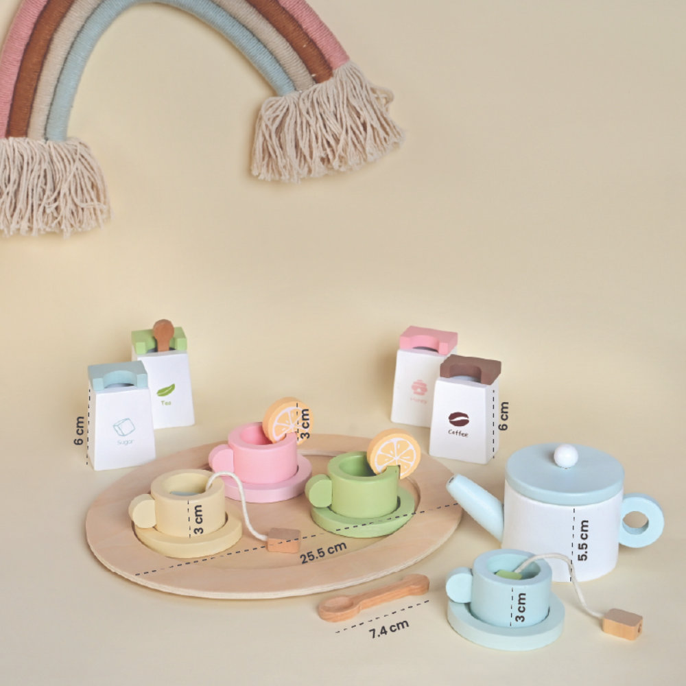 Playbox Wooden Tea Set for Kids