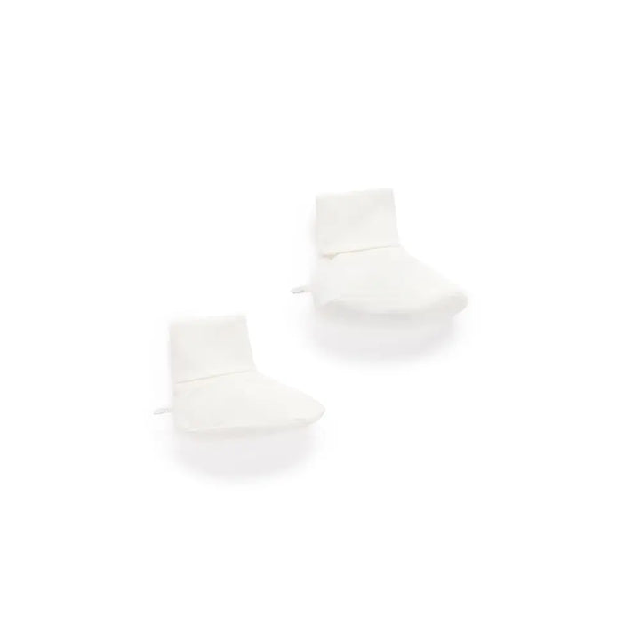 Purebaby Unisex Organic Cotton Baby Booties - Vanilla