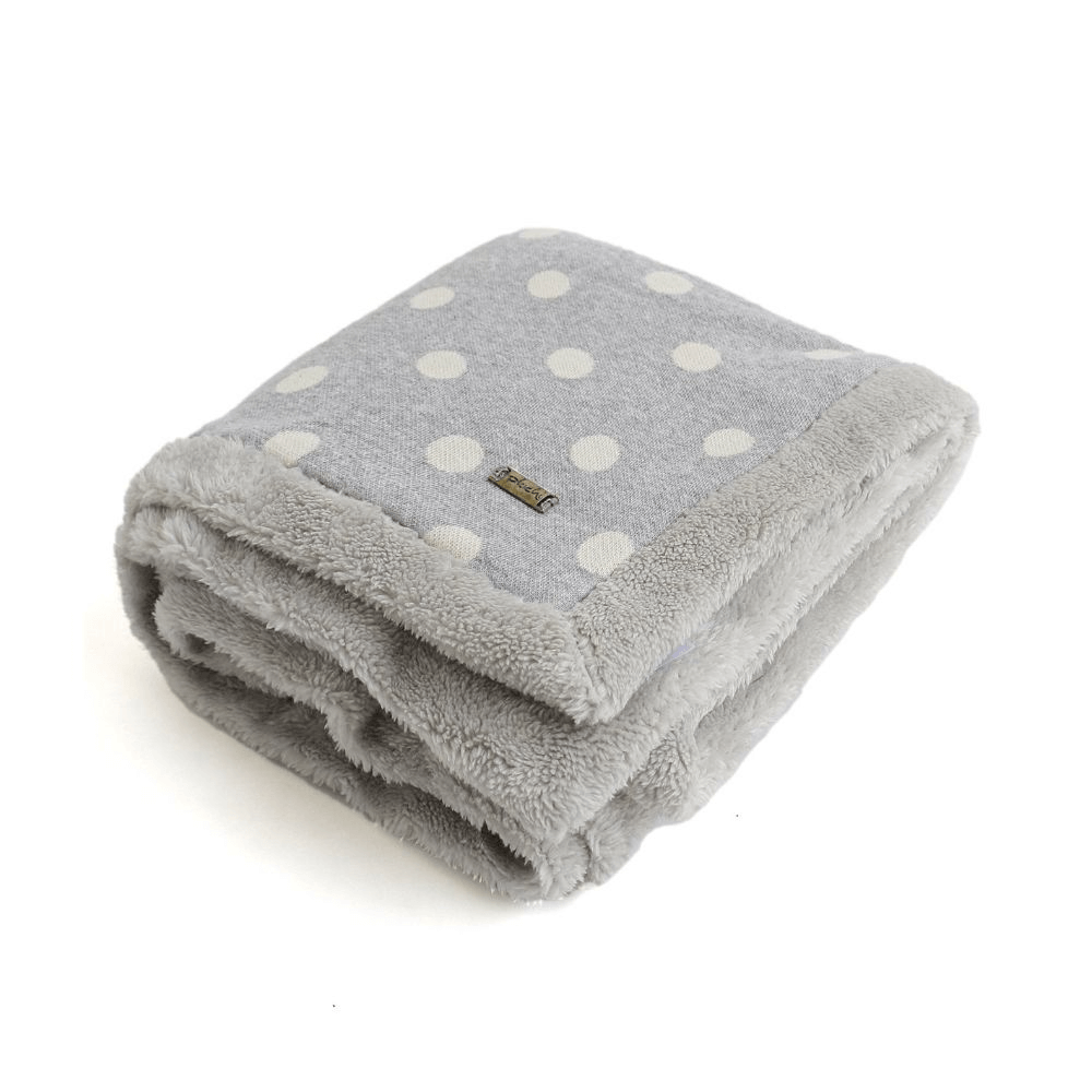 Pluchi Cotton Knitted Blanked With Faux Fur Back