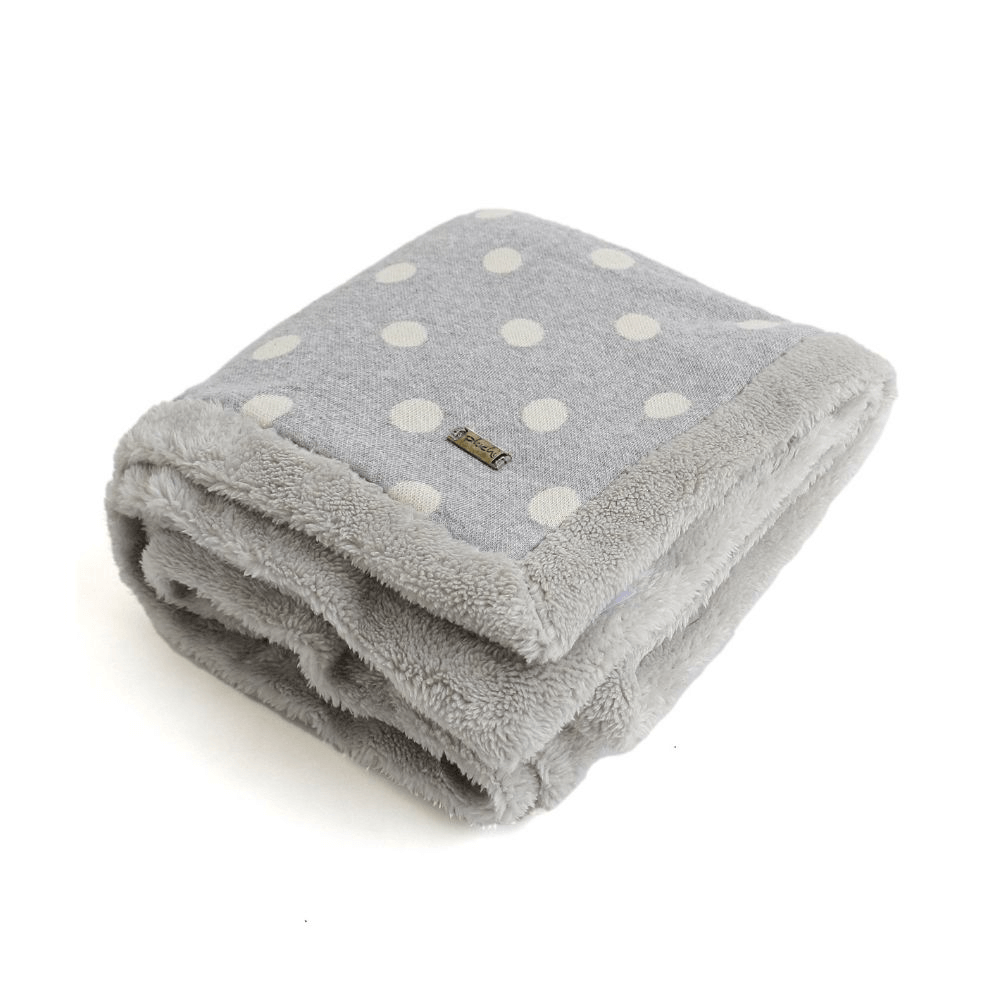 Pluchi Cotton Knitted Blanket With Faux Fur Back