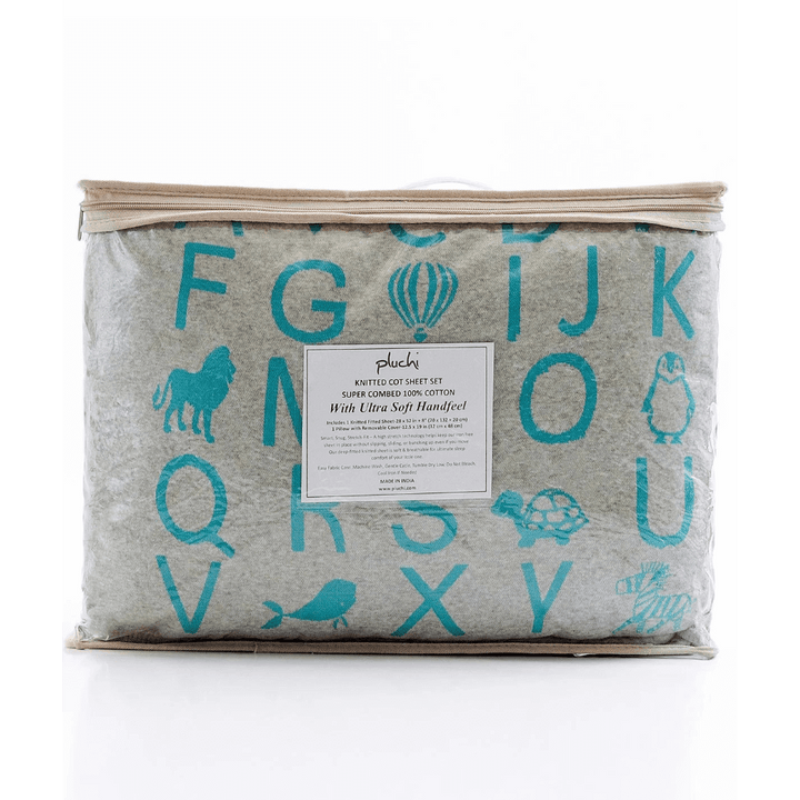 Pluchi Knitted Cot Sheet &amp; Pillow Set For Babies