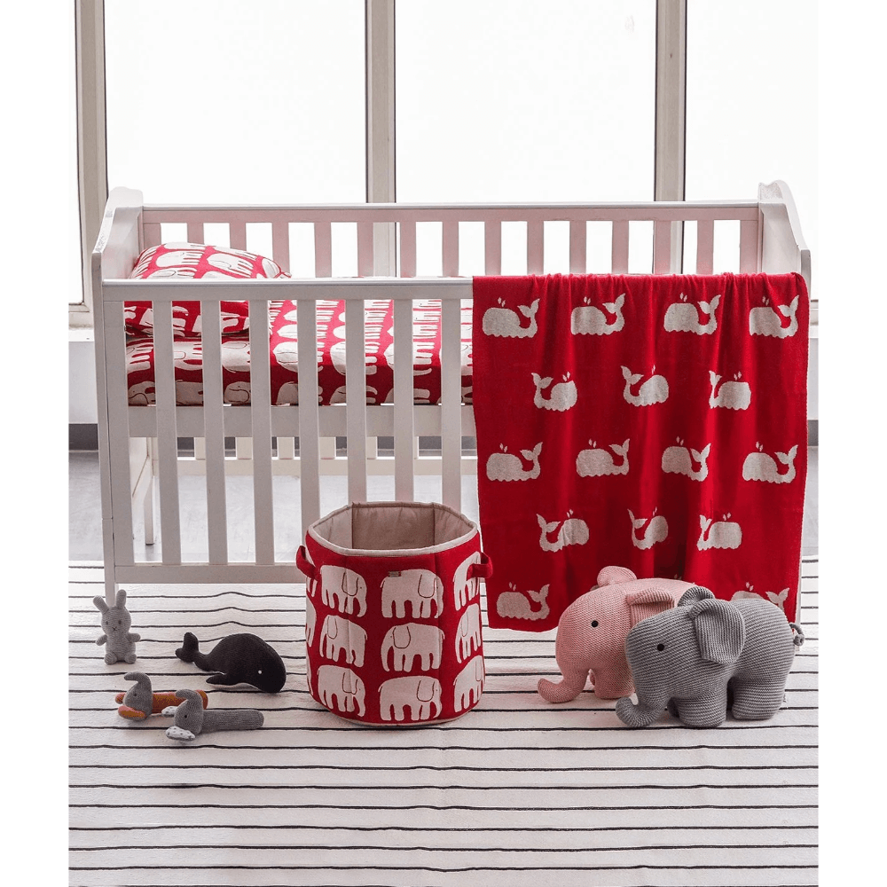 Pluchi Knitted Cot Sheet &amp; Pillow Set For Babies