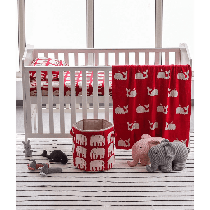 Pluchi Knitted Cot Sheet &amp; Pillow Set For Babies