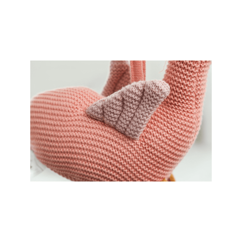 Pluchi Flamingo Cotton Knitted Soft Toy