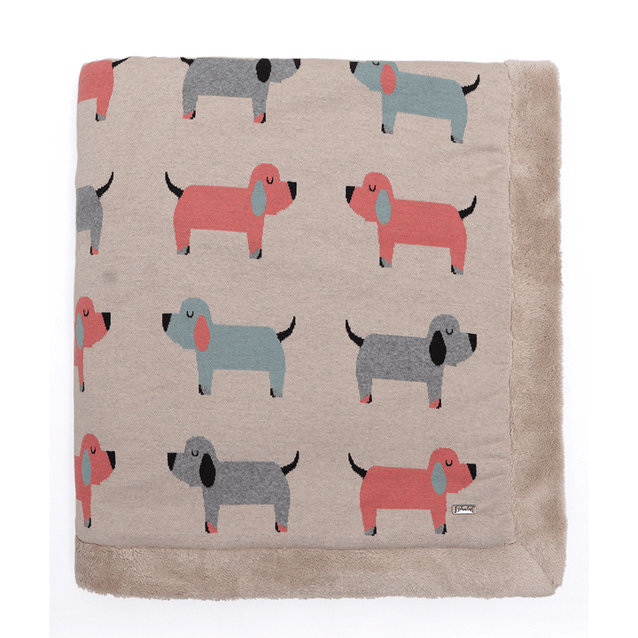 Pluchi Knitted Blanket with Faux Fur Back for Kids