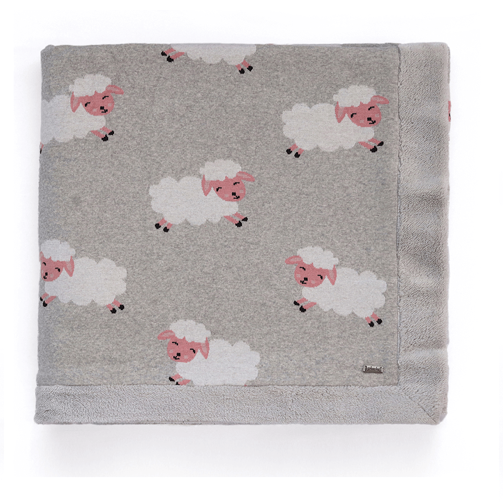 Pluchi Knitted Blanket with Faux Fur Back for Kids